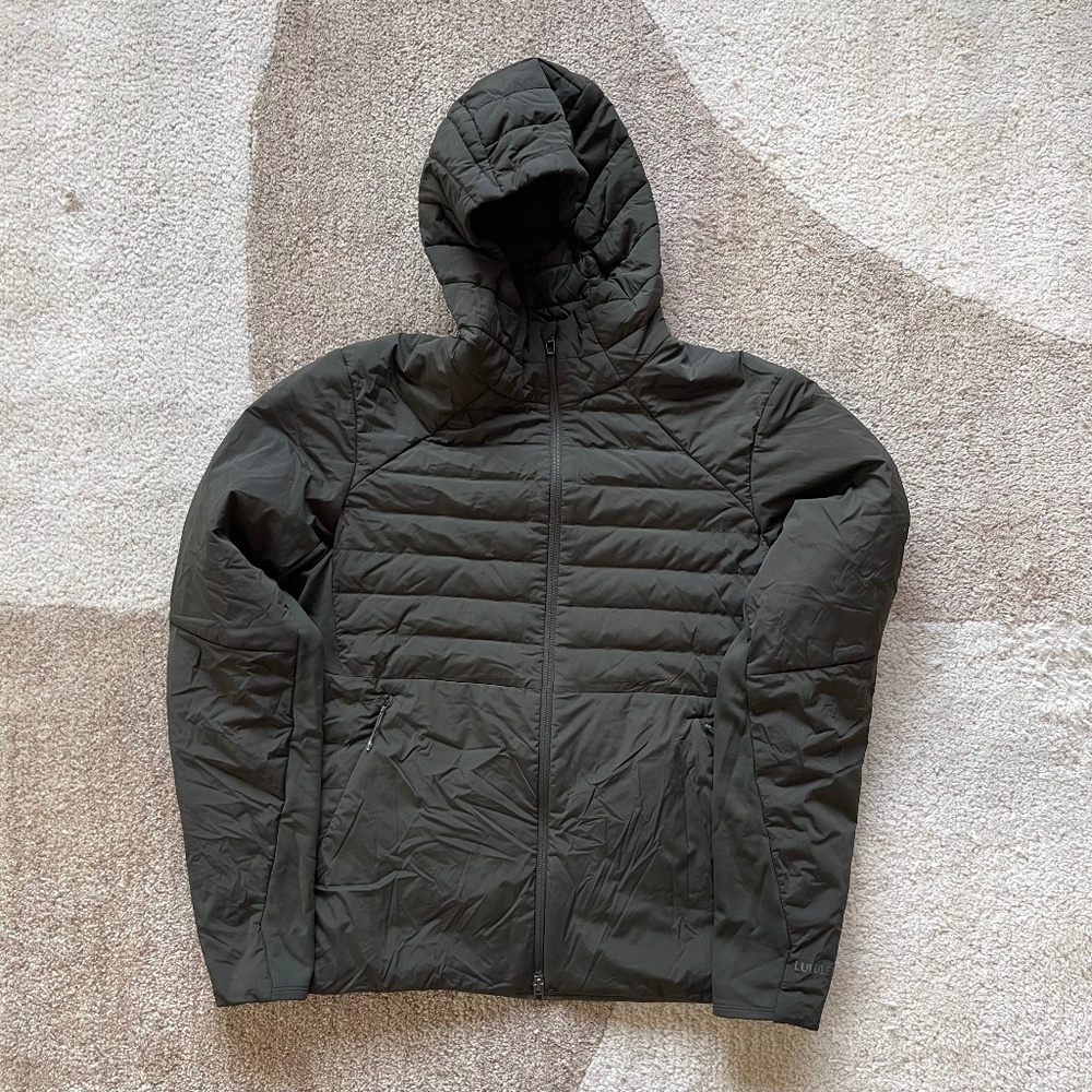 Lululemon Down For It All Hoodie – Green, M | EUC